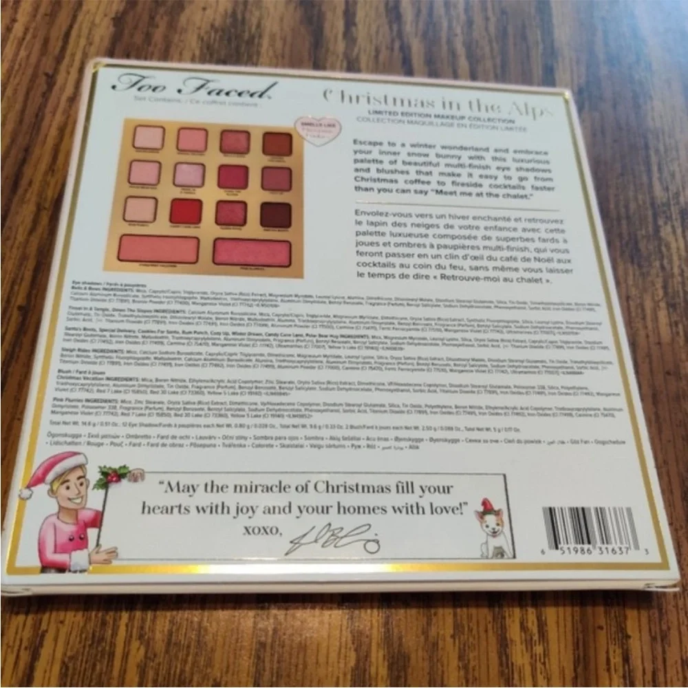 Too Faced Christmas in the Alps Limited Edition Face Eyeshadow Palette NWT